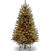 5Ft - 6Ft-National Tree Company Pre-Lit Artificial Full Christmas Tree, Green, North Valley Spruce, White Lights, Includes Stand, 5 Feet