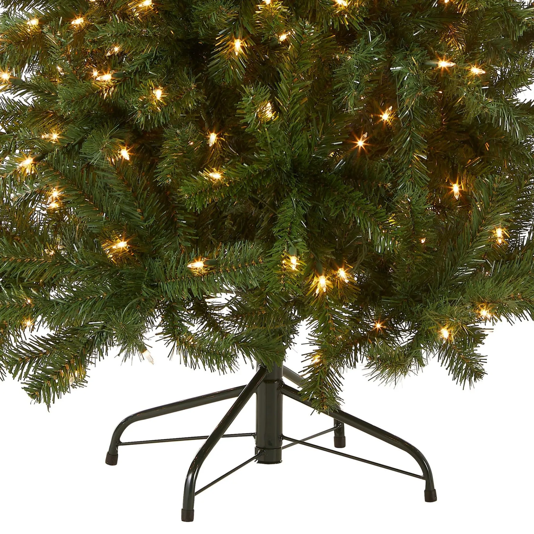 5Ft - 6Ft-National Tree Company Pre-Lit Artificial Full Christmas Tree, Green, North Valley Spruce, White Lights, Includes Stand, 5 Feet