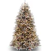 National Tree Company Full^Pre-Lit Artificial Full Christmas Tree, Green, Dunhill Fir, White Lights, Includes Stand, 6.5 Feet