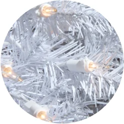 7Ft - 9Ft-National Tree Company Pre-Lit Artificial Full Christmas Tree, White, Dunhill Fir, White Lights, Includes Stand, 7.5 Feet