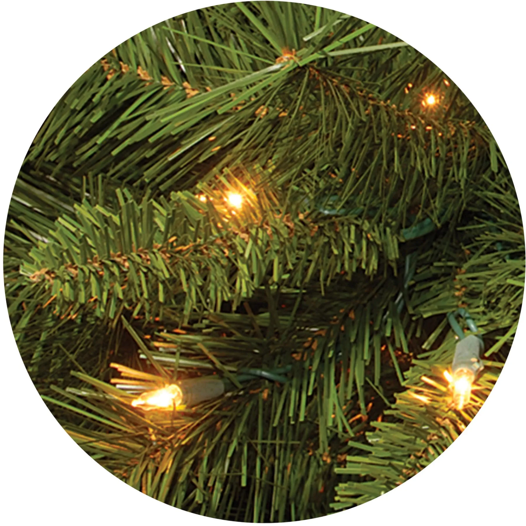 National Tree Company Full^Pre-Lit Artificial Full Christmas Tree, Green, Winchester Pine, Multicolor Lights, Includes Stand, 7.5 Feet
