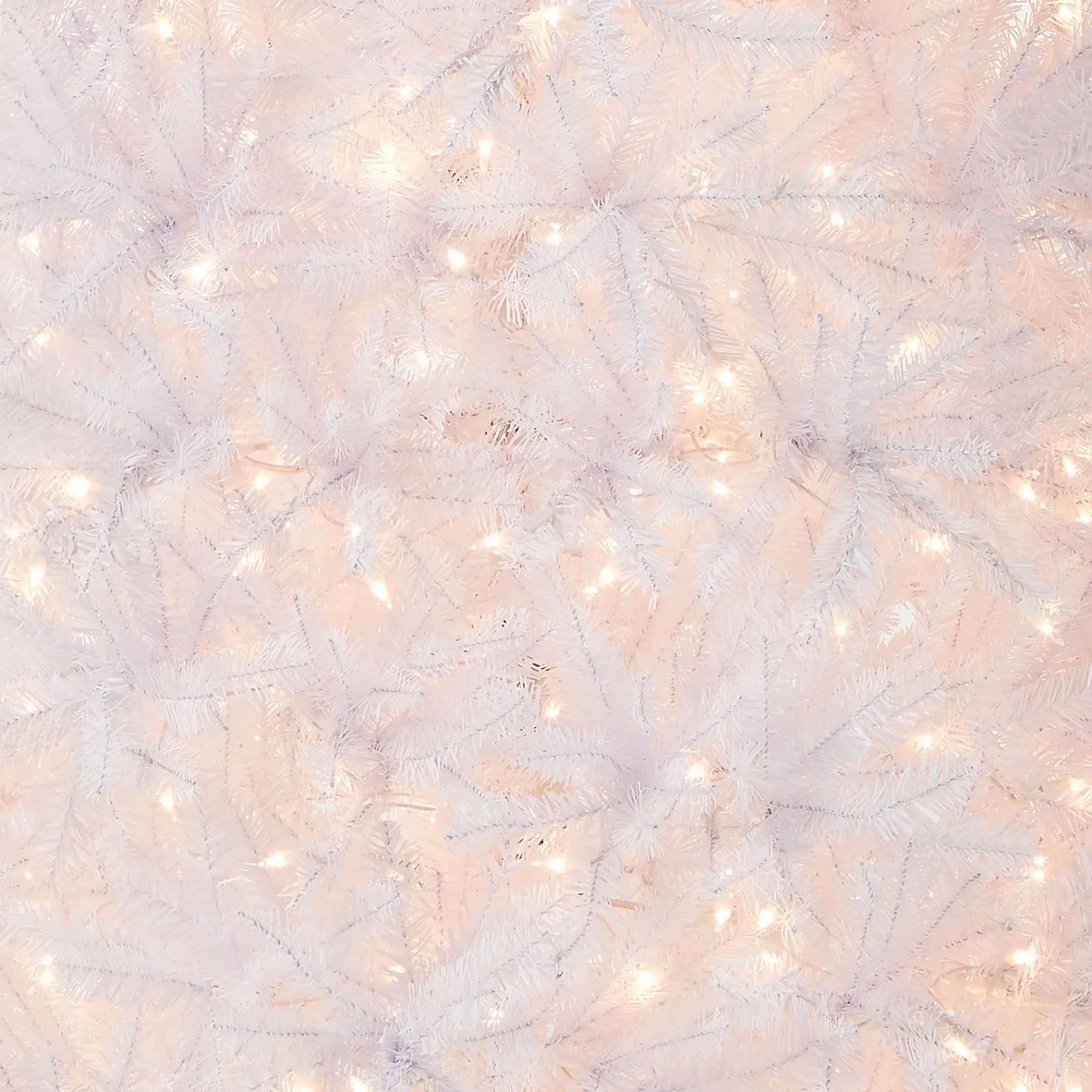 5Ft - 6Ft-National Tree Company Pre-Lit Artificial Full Christmas Tree, White, Dunhill Fir, White Lights, Includes Stand, 6.5 Feet