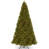 Clear-National Tree Company Pre-Lit Artificial Giant Christmas Tree, Green, North Valley Spruce, White Lights, Includes Stand, 16 Feet