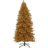 National Tree Company Full^Pre-Lit Artificial Gold Christmas Tree, With Warm White Led Lights, Plug In, 9 Ft