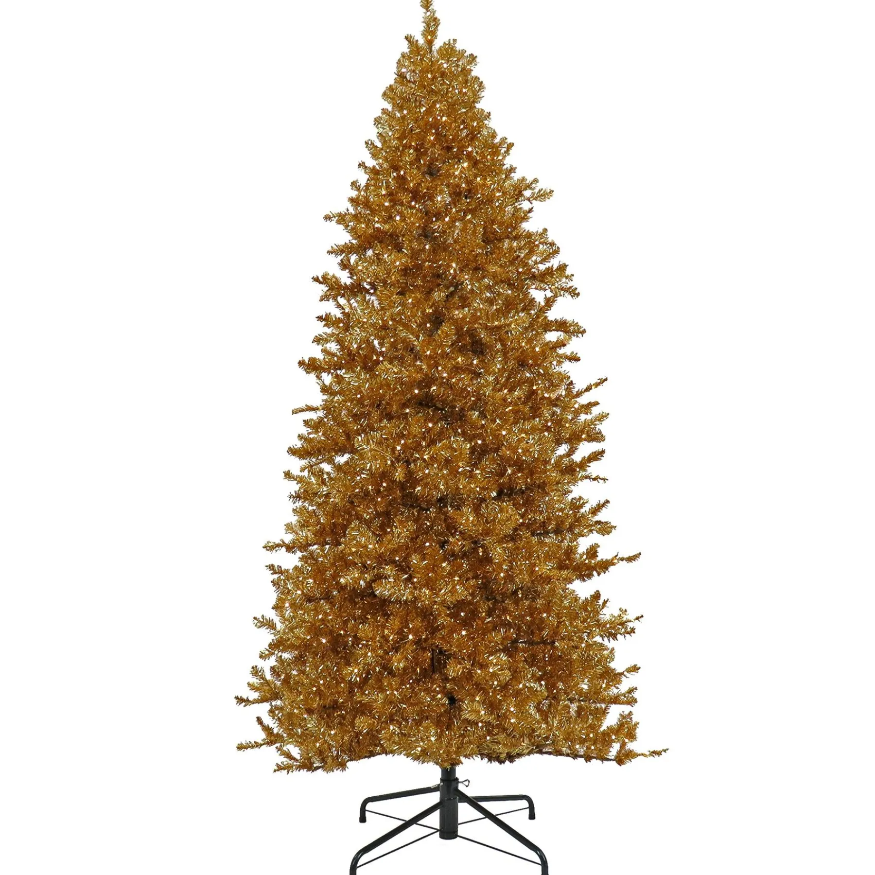 Full-National Tree Company Pre-Lit Artificial Gold Christmas Tree, With Warm White Led Lights, Plug In, 9 Ft