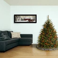 Multicolor-National Tree Company Pre-Lit Artificial Mini Christmas Tree, Green, Dunhill Fir, Multicolor Lights, Includes Stand, 4 Feet