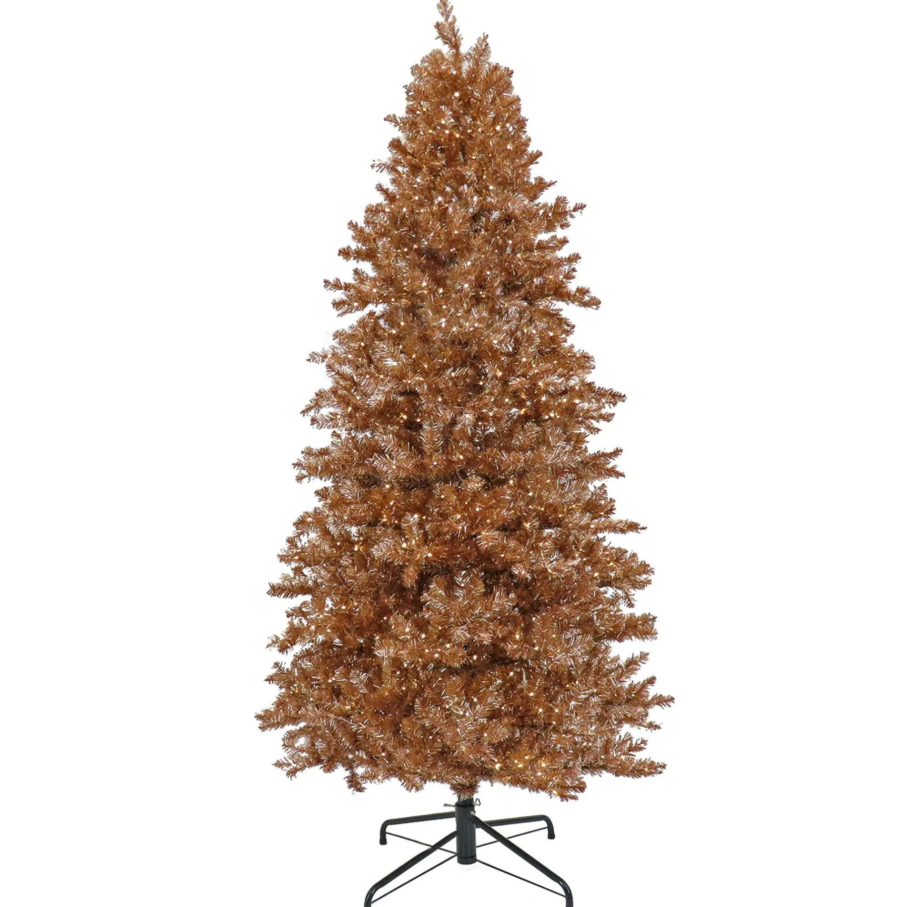 Full-National Tree Company Pre-Lit Artificial Rose Gold Christmas Tree, With Warm White Led Lights, Plug In, 10 Ft