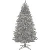 National Tree Company Full^Pre-Lit Artificial Silver Christmas Tree, With Cool White Led Lights, Plug In, 7.5 Ft