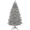Full-National Tree Company Pre-Lit Artificial Silver Christmas Tree, With Cool White Led Lights, Plug In, 7.5 Ft