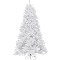 7Ft - 9Ft-National Tree Company Pre-Lit Artificial Slim Christmas Tree, White, North Valley Spruce, White Lights, Includes Stand, 7.5 Feet