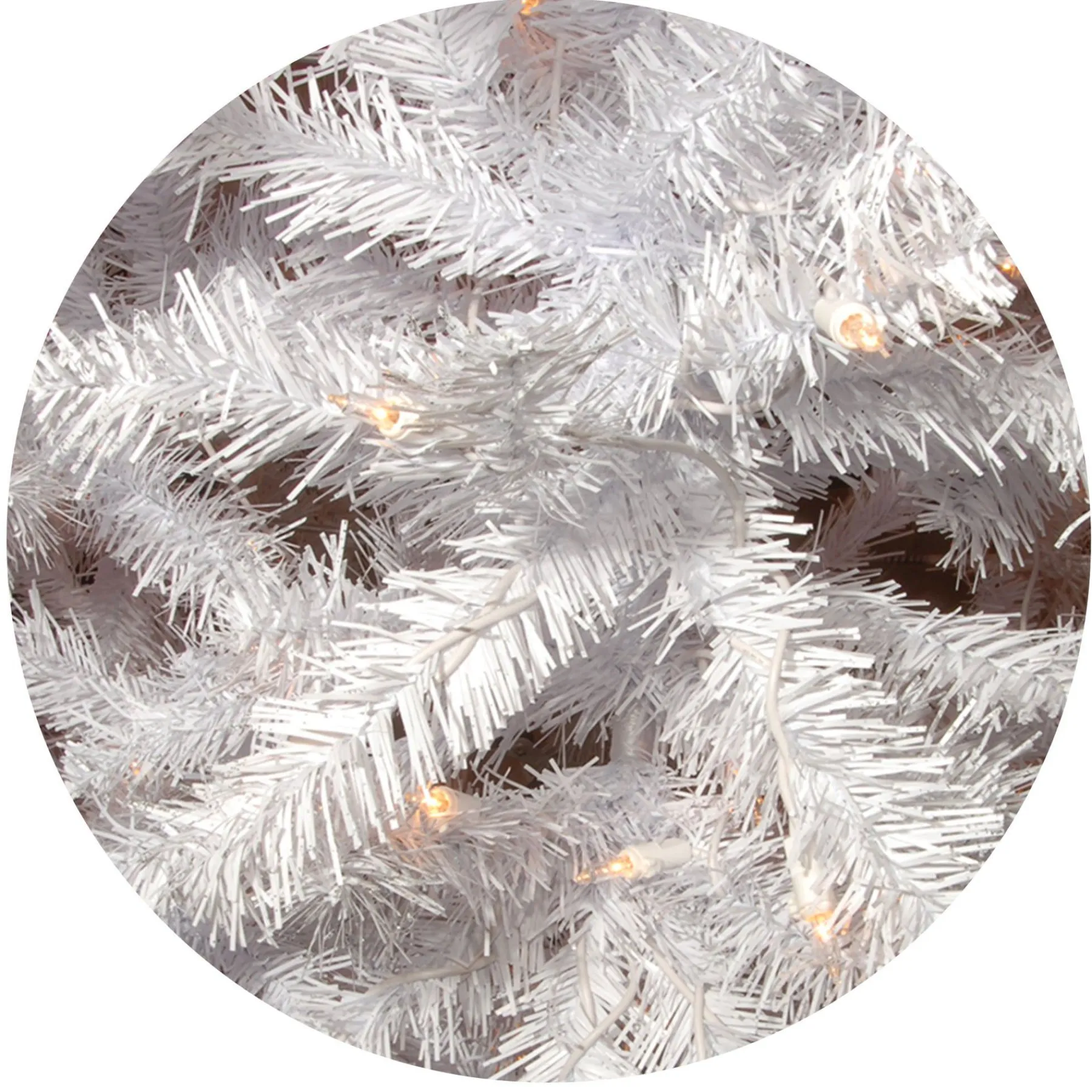 7Ft - 9Ft-National Tree Company Pre-Lit Artificial Slim Christmas Tree, White, North Valley Spruce, White Lights, Includes Stand, 7.5 Feet