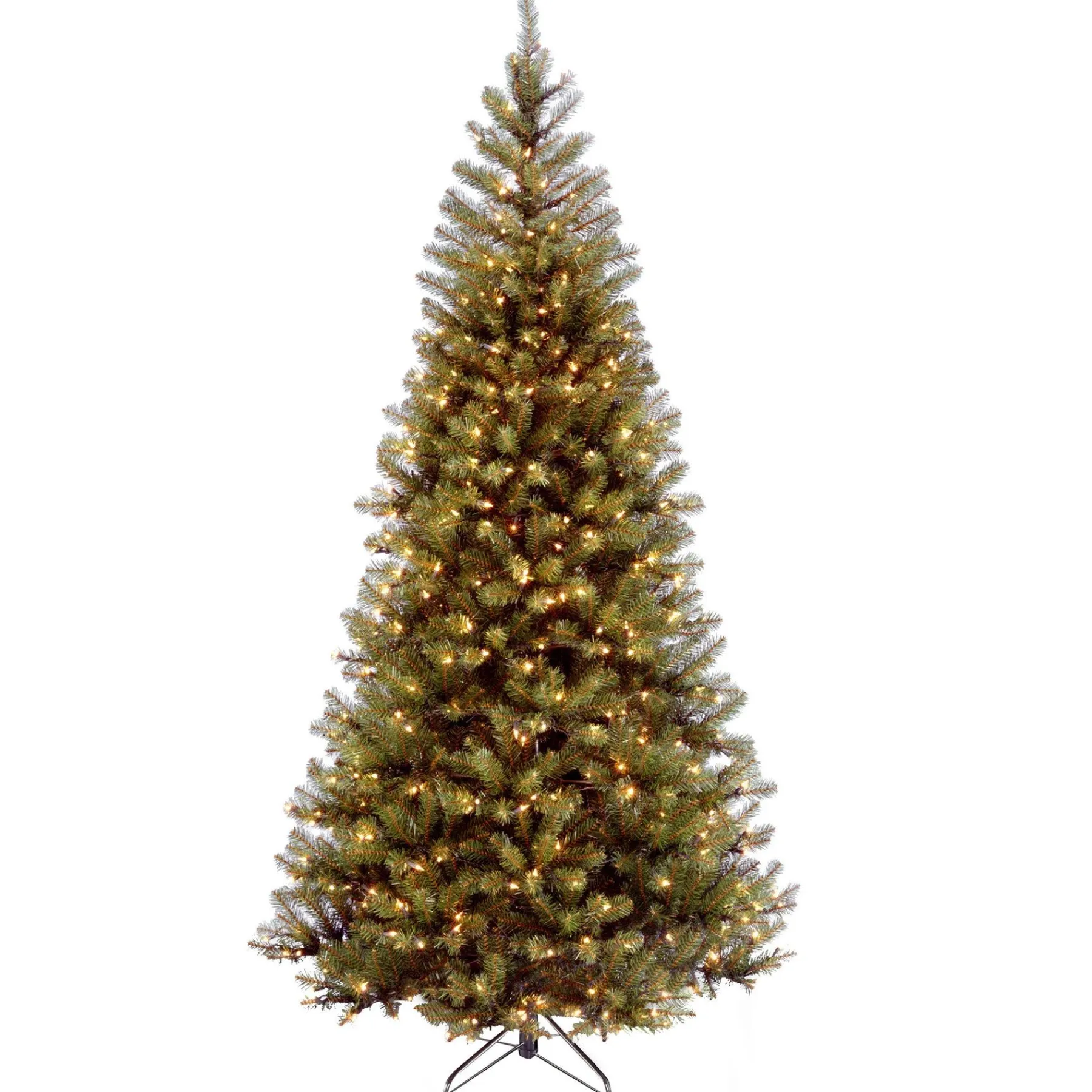 5Ft - 6Ft-National Tree Company Pre-Lit Artificial Slim Christmas Tree, Green, Aspen Spruce, White Lights, Includes Stand, 6 Feet
