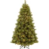 National Tree Company Full^Pre-Lit 'Feel Real' Artificial Christmas Tree, Arcadia Pine, Green, Dual Color Led Lights, Includes Stand, 7.5 Feet