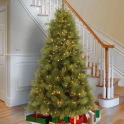 National Tree Company Full^Pre-Lit 'Feel Real' Artificial Christmas Tree, Arcadia Pine, Green, Dual Color Led Lights, Includes Stand, 7.5 Feet