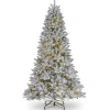 National Tree Company Full^Pre-Lit 'Feel Real' Artificial Christmas Tree, Iceland Fir, Green, Cosmic Led Lights, Includes Stand, 6.5 Feet