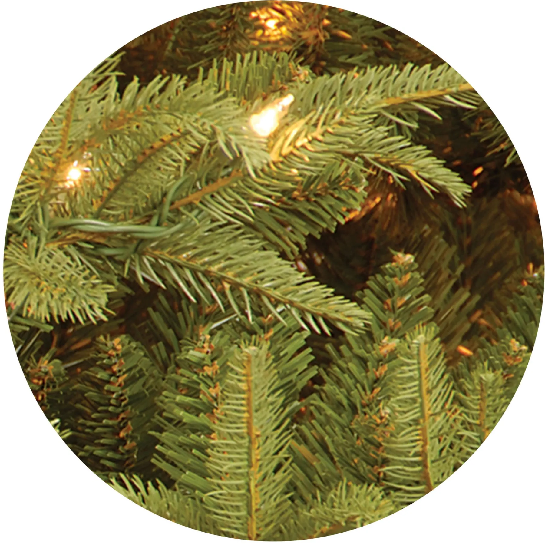 National Tree Company Full^Pre-Lit 'Feel Real' Artificial Full Christmas Tree, Green, Frasier Grande, White Lights, Includes Stand, 7.5 Feet