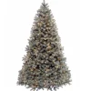 National Tree Company Slim^Pre-Lit 'Feel Real' Artificial Full Downswept Christmas Tree, Green, Douglas Blue Fir, White Lights, Includes Stand, 7 Feet