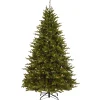 National Tree Company Full^Pre-Lit 'Feel Real' Artificial Christmas Tree, Neshanic Valley Spruce, Green, Dual Color Led Lights, Includes Stand, 7.5 Feet
