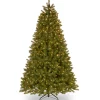 National Tree Company Full^Pre-Lit 'Feel Real' Artificial Christmas Tree, Bayberry Spruce, Green, Dual Color Led Lights, Includes Stand, 9 Feet