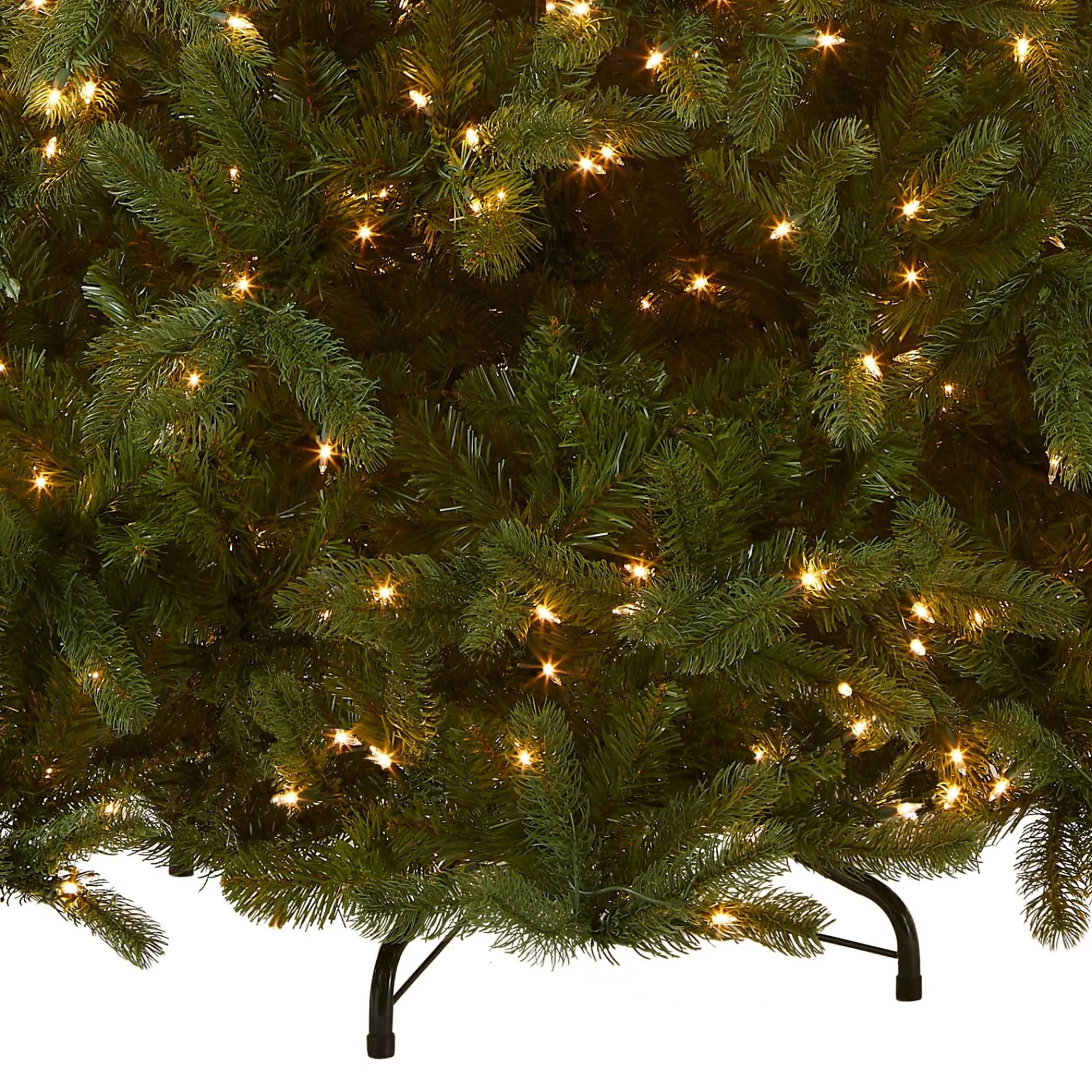 5Ft - 6Ft-National Tree Company Pre-Lit 'Feel Real' Artificial Full Downswept Christmas Tree, Green, Douglas Fir, White Lights, Includes Stand, 6 Feet
