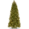 7Ft - 9Ft-National Tree Company Pre-Lit 'Feel Real' Artificial Slim Downswept Christmas Tree, Green, Douglas Fir, Dual Color Led Lights, Includes Powerconnect And Stand, 7 Feet