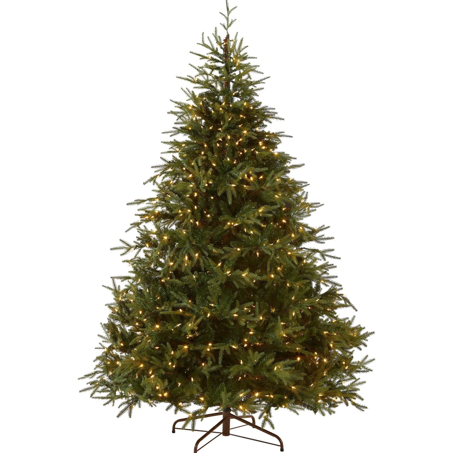 7Ft - 9Ft-National Tree Company Pre-Lit 'Feel Real' Artificial Full Christmas Tree, Green, Frasier Grande, Dual Color Led Lights, Includes Stand, 7.5 Feet