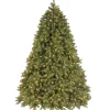 National Tree Company Full^Pre-Lit 'Feel Real' Artificial Full Downswept Christmas Tree, Green, Douglas Fir, Dual Color Led Lights, Includes Stand And Powerconnect, 7.5 Feet