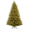 National Tree Company Full^Pre-Lit 'Feel Real' Artificial Christmas Tree, Normandy Fir, Green, White Lights, Includes Stand, 7.5 Feet