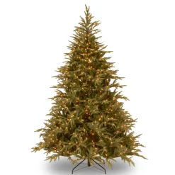 Full-National Tree Company Pre-Lit 'Feel Real' Artificial Full Christmas Tree, Green, Frasier Grande, Dual Color Led Lights, Includes Stand, 6 Feet