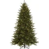 Full-National Tree Company Pre-Lit 'Feel Real' Artificial Christmas Tree, Easton Spruce, Green, Dual Color Led Lights, Includes Stand, 7.5 Feet