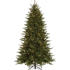 7Ft - 9Ft-National Tree Company Pre-Lit 'Feel Real' Artificial Christmas Tree, Easton Spruce, Green, Dual Color Led Lights, Includes Stand, 7.5 Feet