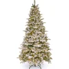 National Tree Company Slim^Pre-Lit 'Feel Real' Artificial Christmas Tree, Everest Fir, Green, White Lights, Includes Stand, 6.5 Feet