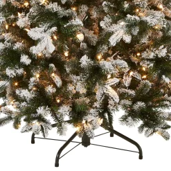 7Ft - 9Ft-National Tree Company Pre-Lit 'Feel Real' Artificial Christmas Tree, Everest Fir, Green, White Lights, Includes Stand, 7.5 Feet