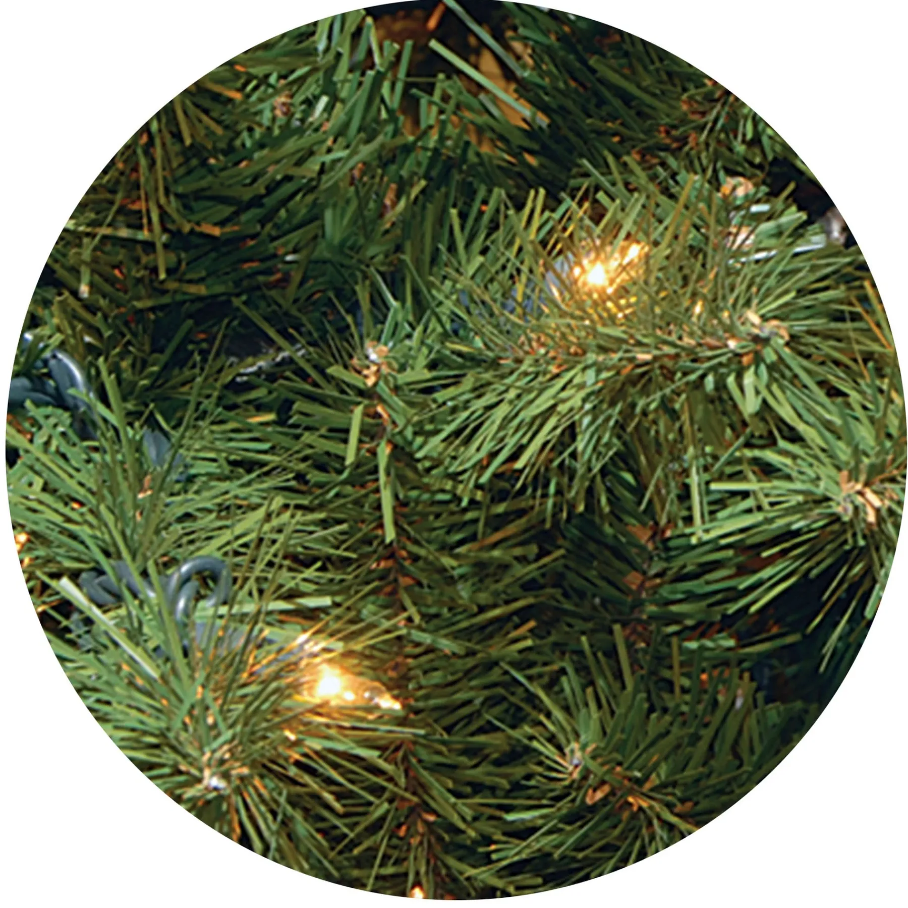 National Tree Company Full^Pre-Lit 7.5Ft Artificial Full Christmas Tree, Green, North Valley Spruce, Dual Color Led Lights