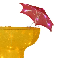 Outdoor Lawn Decor-National Tree Company Pre-Lit Margarita Glass Outdoor Decoration, Led Lights, Plug In, Spring Collection, 36 Inches