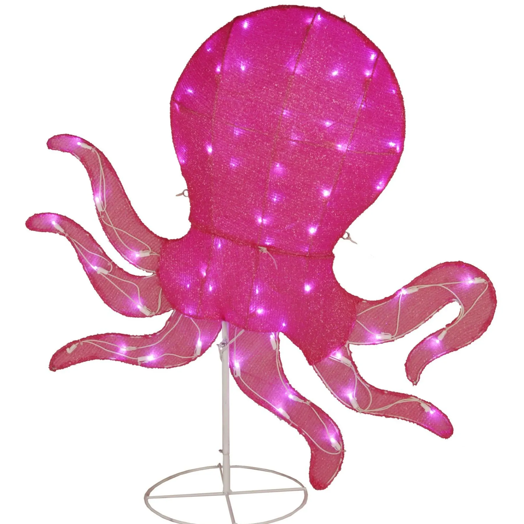 Outdoor Lawn Decor-National Tree Company Pre-Lit Purple Smiling Octopus Outdoor Decoration, Led Lights, Plug In, Spring Collection, 36 Inches