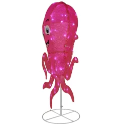 Outdoor Lawn Decor-National Tree Company Pre-Lit Purple Smiling Octopus Outdoor Decoration, Led Lights, Plug In, Spring Collection, 36 Inches