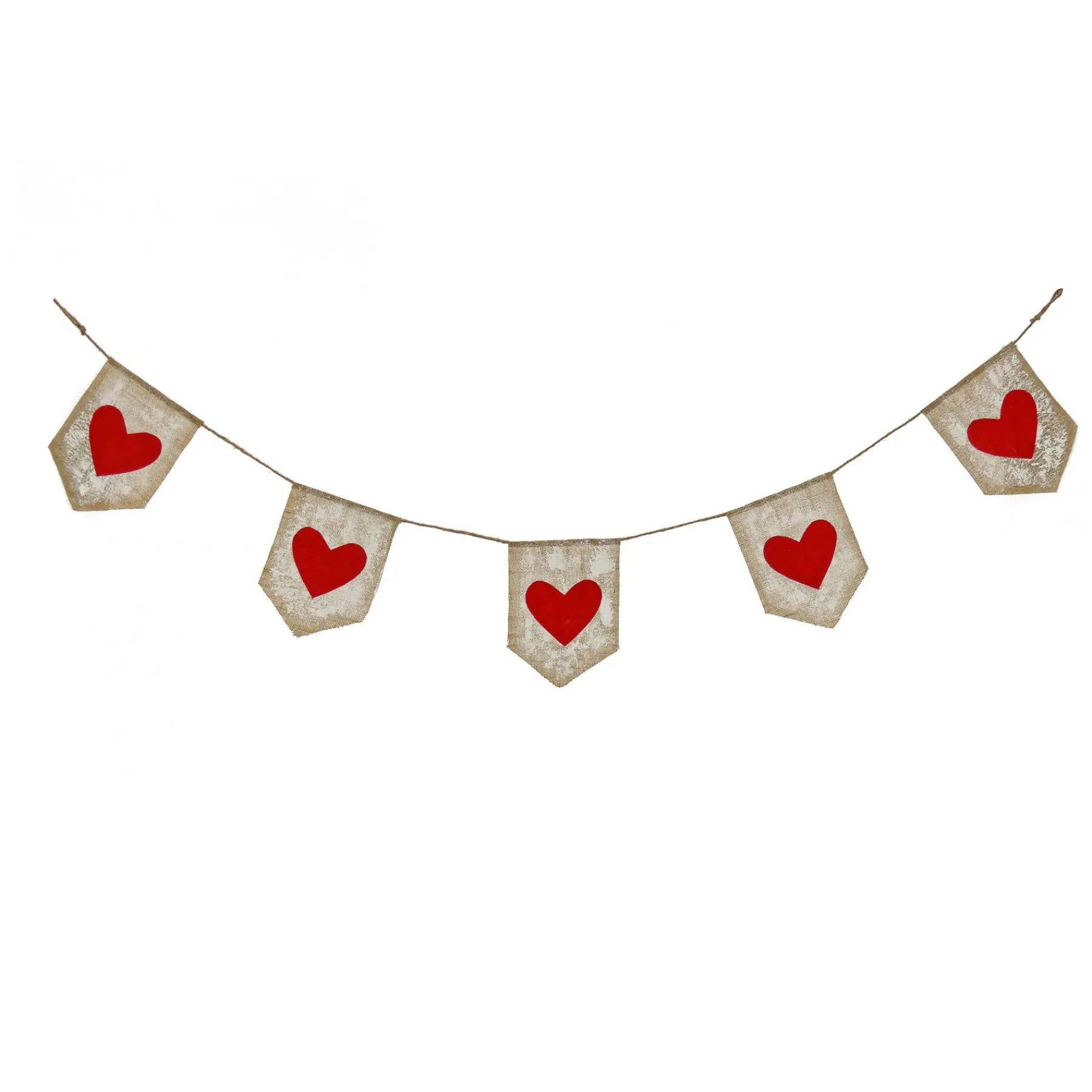 Valentine'S Day Accessories-National Tree Company Red Hearts Jute Garland, Valentine'S Day Collection, 6 Feet