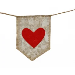 Valentine'S Day Accessories-National Tree Company Red Hearts Jute Garland, Valentine'S Day Collection, 6 Feet