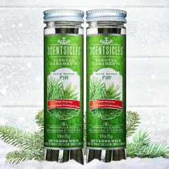 Christmas Tree Scent-National Tree Company Scented Ornaments, 2 Pack- 6Ct Bottle, White Winter Fir, Fragrance-Infused Paper Sticks