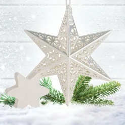 Christmas Tree Scent-National Tree Company Scentsicles Decorative Ornament, Metal White Star, White Winter Fir With Refill