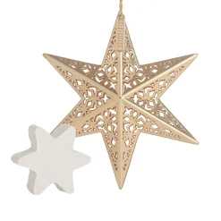 Christmas Tree Scent-National Tree Company Scentsicles Decorative Ornament, Metal Gold Star, White Winter Fir With Refill