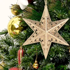 Christmas Tree Scent-National Tree Company Scentsicles Decorative Ornament, Metal Gold Star, White Winter Fir With Refill