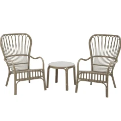 Patio Sets-National Tree Company Summerset Collection 3-Piece All-Weather Chat Set