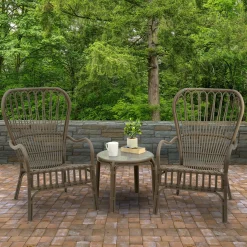 Patio Sets-National Tree Company Summerset Collection 3-Piece All-Weather Chat Set