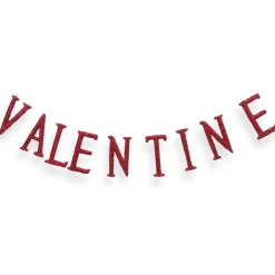 Valentine'S Day Accessories-National Tree Company Valentine' Banner, Red, Decorated With Red Glitter, Valentine'S Day Collection, 6 Feet