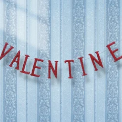 Valentine'S Day Accessories-National Tree Company Valentine' Banner, Red, Decorated With Red Glitter, Valentine'S Day Collection, 6 Feet