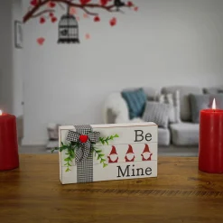 Valentine'S Day Accessories-National Tree Company Valentine'S 'Be Mine' Tabletop Decoration, White, Valentine'S Day Collection, 9 Inches