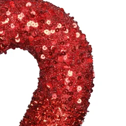 Valentine'S Day Accessories-National Tree Company Valentine'S Heart Hanging Decoration, Red, Decorated With Red Sequins, Valentine'S Day Collection, 11 Inches