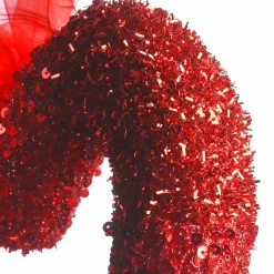 Valentine'S Day Accessories-National Tree Company Valentine'S Heart Hanging Decoration, Red, Decorated With Red Sequins, Valentine'S Day Collection, 11 Inches